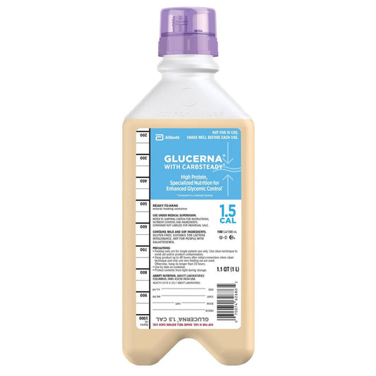Glucerna 1.5 Cal Tube Feeding Formula, Unflavored, 33.8 oz - 62679-Single - LL Medico