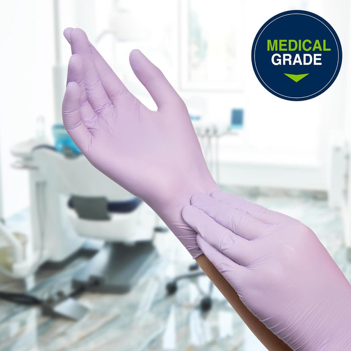 Halyard Lavender Nitrile Exam Gloves, Powder-Free