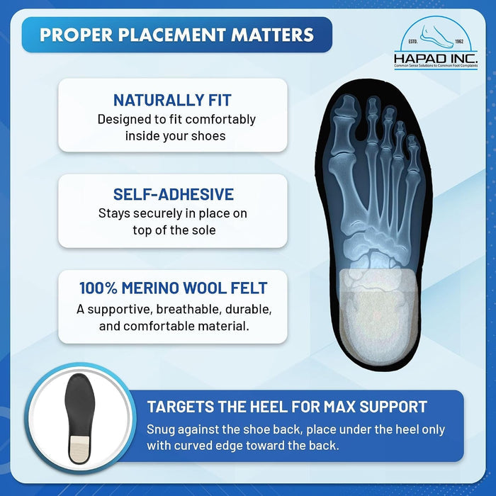 Hapad Heel Lifts, Single Pair - HP2-9-Pair - LL Medico
