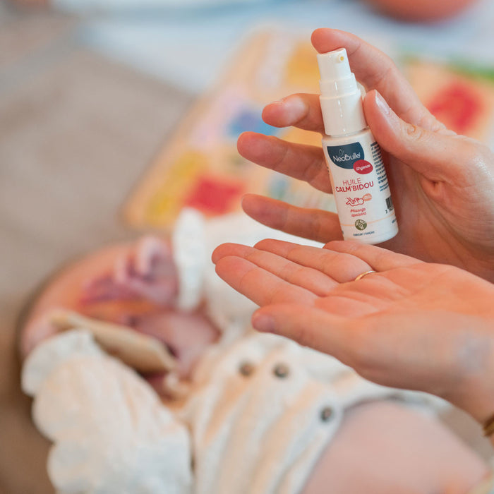 Huile Calm'bidou, massage apaisant
