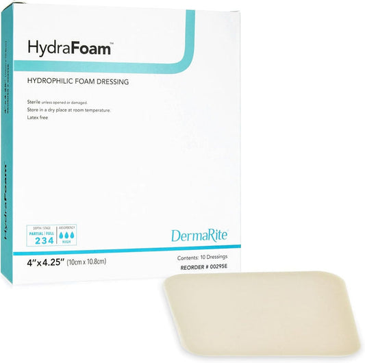 Dermarite HydraFoam Nonadhesive Foam Dressing, 4 x 4.5 Inch