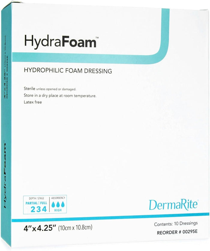 Dermarite HydraFoam Nonadhesive Foam Dressing, 4 x 4.5 Inch