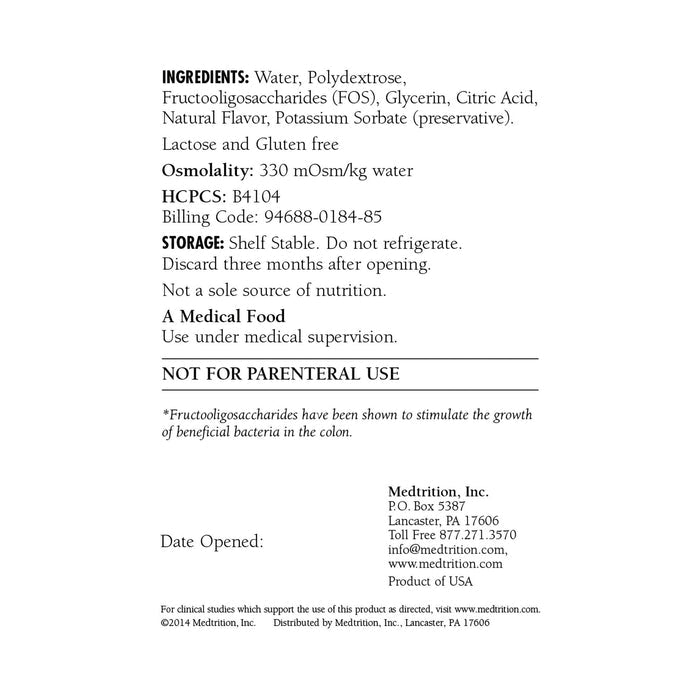 Medtrition HyFiber Liquid Fiber with FOS - 18485-Single - LL Medico