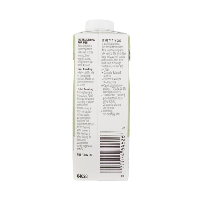 Jevity 1.5 Cal Tube Feeding Formula with Fiber, Unflavored, 8 oz Carton, CS/24 - 64628-Case - LL Medico