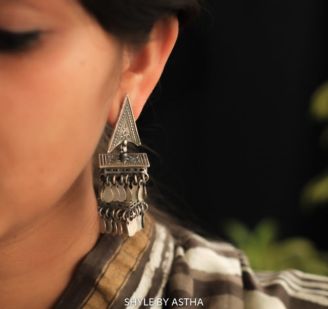 Jhumri Layered Intricate Square Jhumka