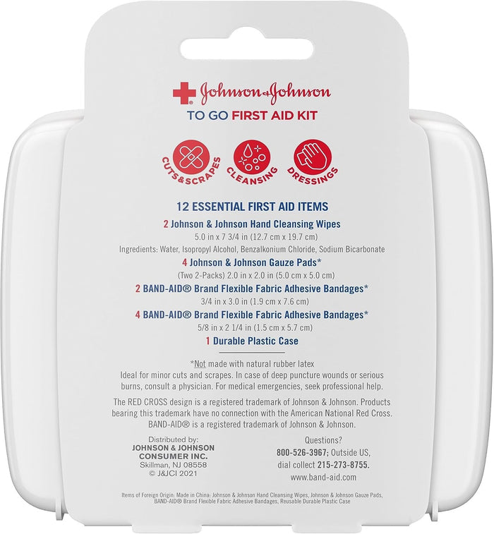 Johnson & Johnson Red Cross First Aid to Go Kit