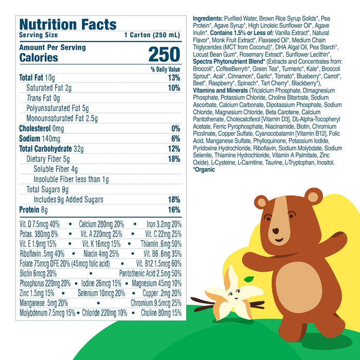 Kate Farms Kid's Nutrition Shake, Vanilla, Case/12 - 811112031208-Case - LL Medico