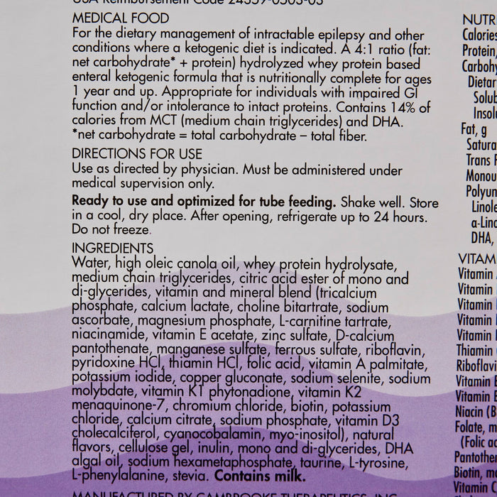KetoVie Peptide 4:1 Oral Supplement, Unflavored Liquid, 8.5 oz - 50303-Single - LL Medico