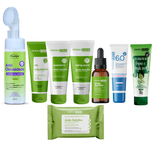 Kit Avançado Anti Oleosidade com Ácido Salicílico Completo Dermachem