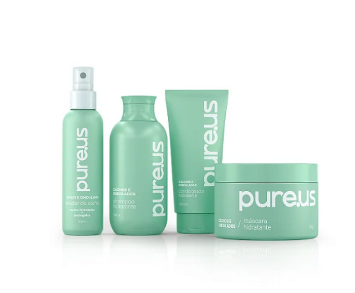 Kit Completo Cachos e Ondulados Pure Us 4 itens -  100ml