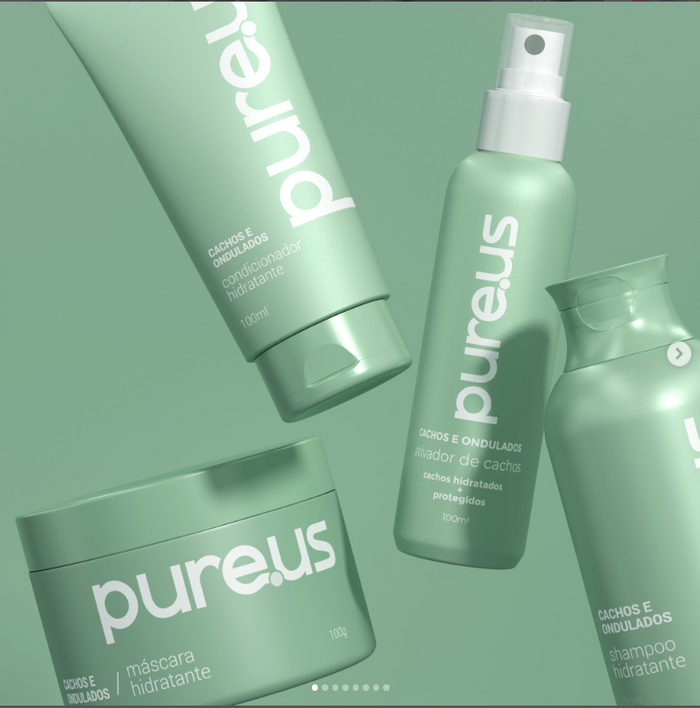 Kit Completo Cachos e Ondulados Pure Us 4 itens -  100ml