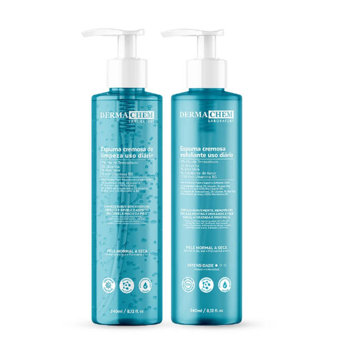 Kit Espumas Cremosas Limpeza e Esfoliação