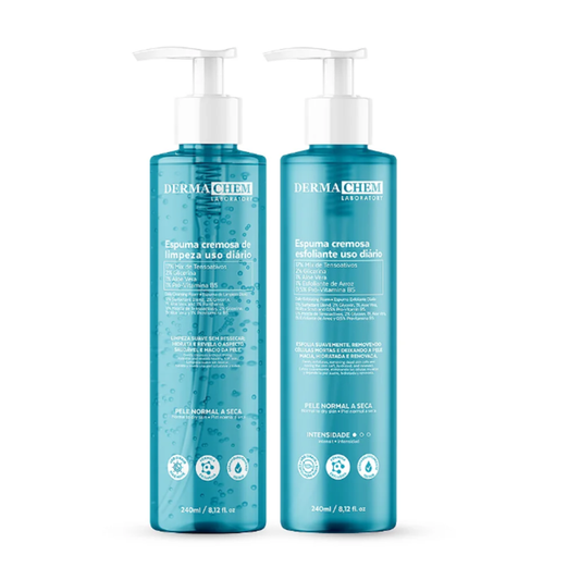 Kit Espumas Cremosas Limpeza e Esfoliação