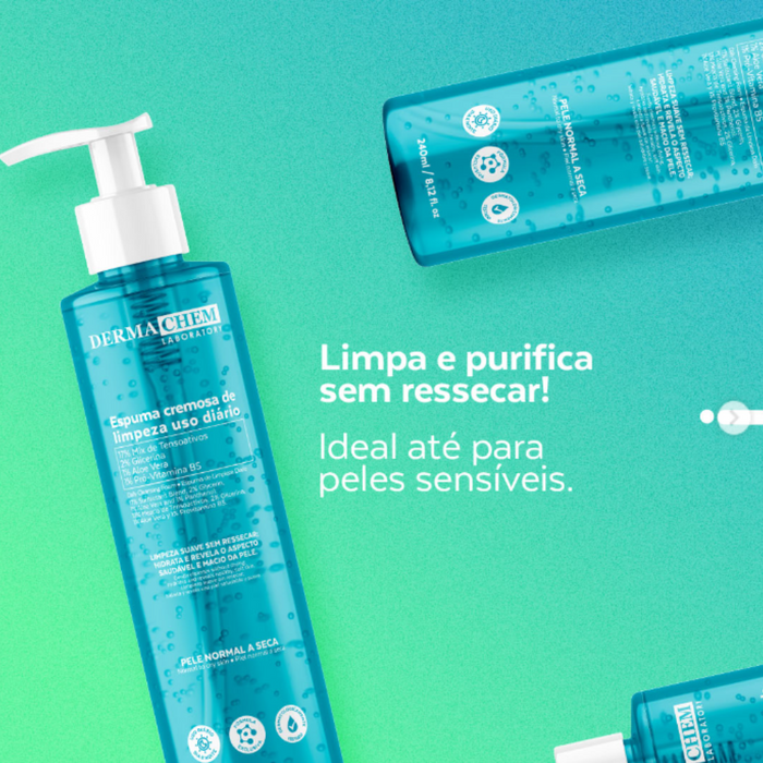 Kit Espumas Cremosas Limpeza e Esfoliação