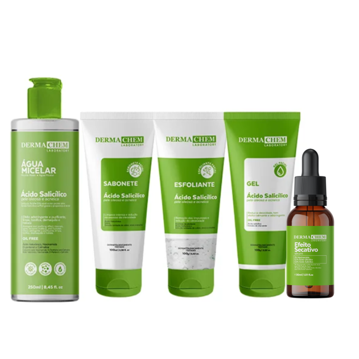 Kit Rotina Completa Antiacne Ácido Salicílico