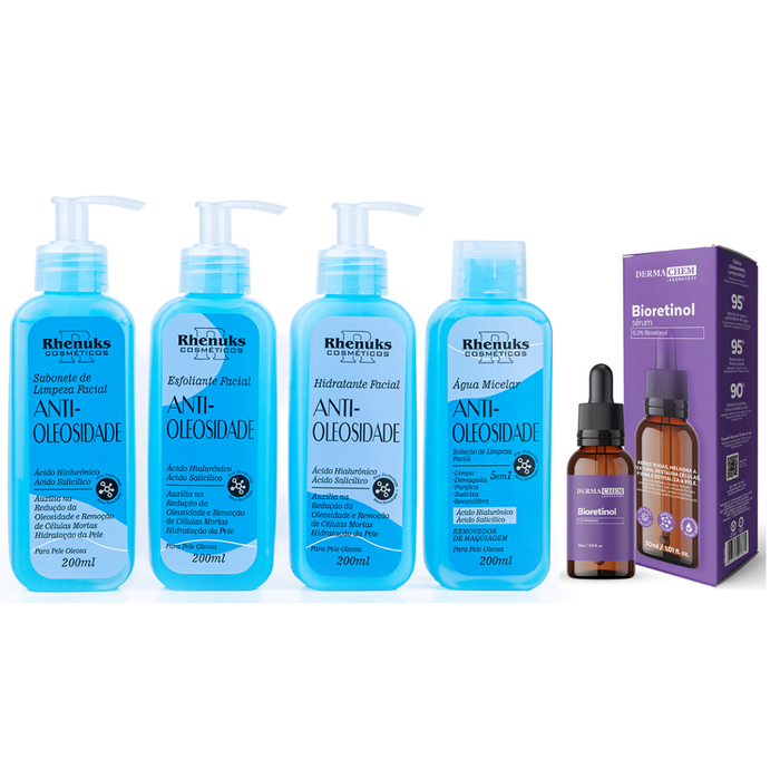 Kit Skincare Anti-Oleosidade + Sérum Bioretinol Dermachem