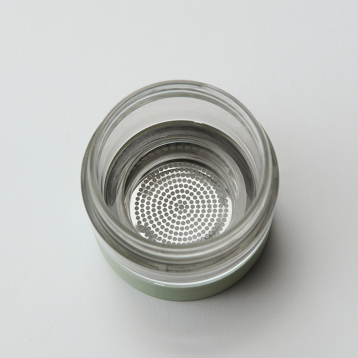 Lalaluctus Tea Bottle - Stainless Steel Tumbler with Tea Strainer - Cream White - 400 ml