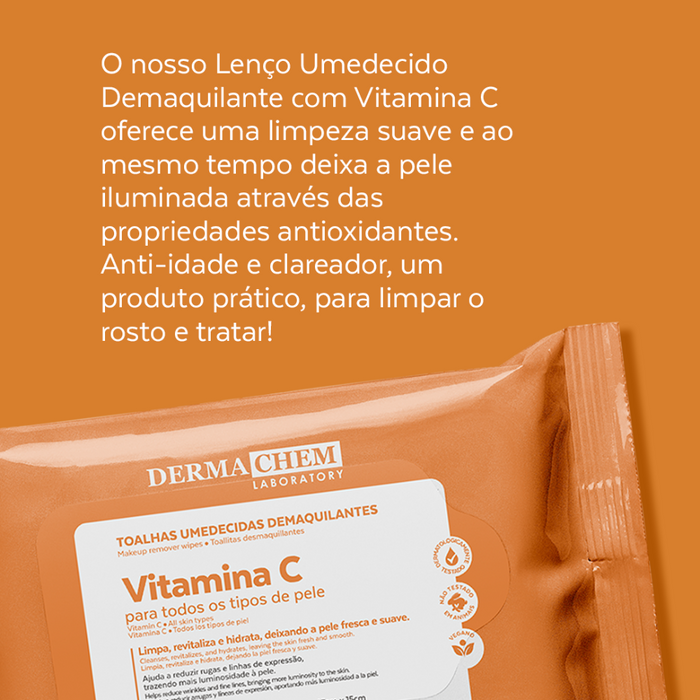 Lenço Demaquilante Vitamina C Anti-idade