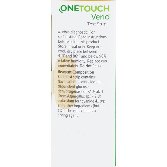 LifeScan OneTouch Verio Blood Glucose Test Strips - 022899-Box - LL Medico