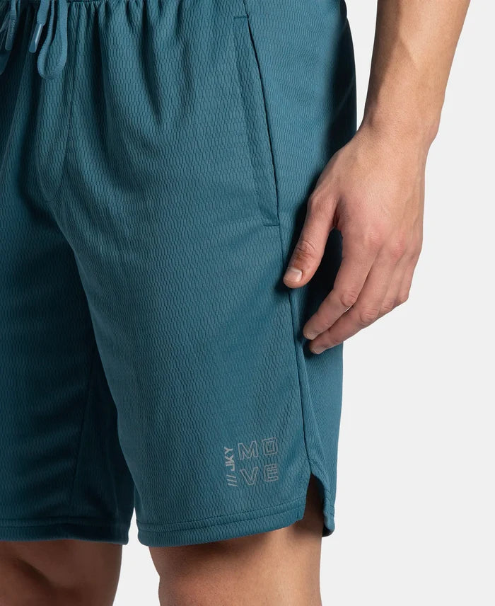 Lightweight and Breathable Microfiber Shorts with StayFresh Treatment - Indian Teal