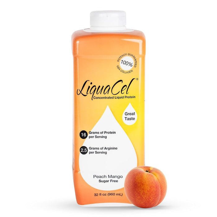LiquaCel Concentrated Liquid Protein Supplement, Peach Mango, 32 oz - GH-87-Single - LL Medico