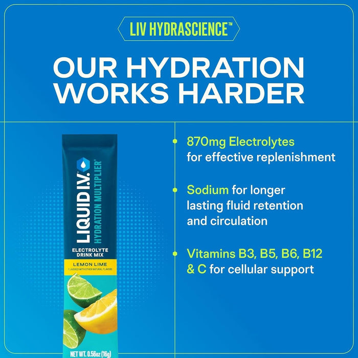 Liquid I.V. Hydration Multiplier Electrolyte Drink Mix, Tropical Punch, 0.56 oz - LVM-6021-Pack - LL Medico