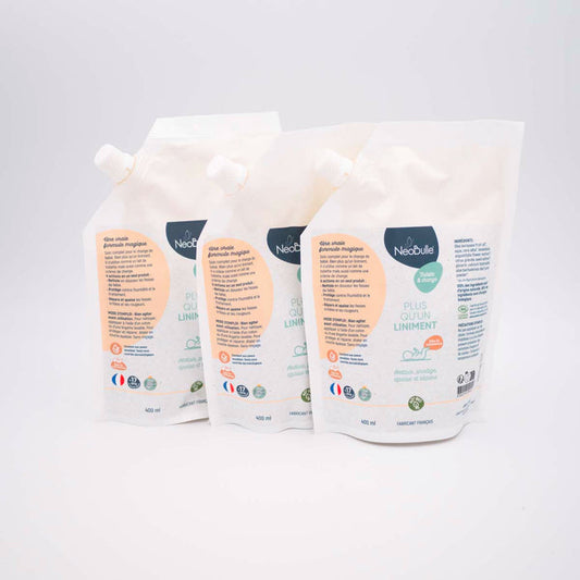 Lot de 3 eco-recharges Plus qu'un Liniment 400 ml
