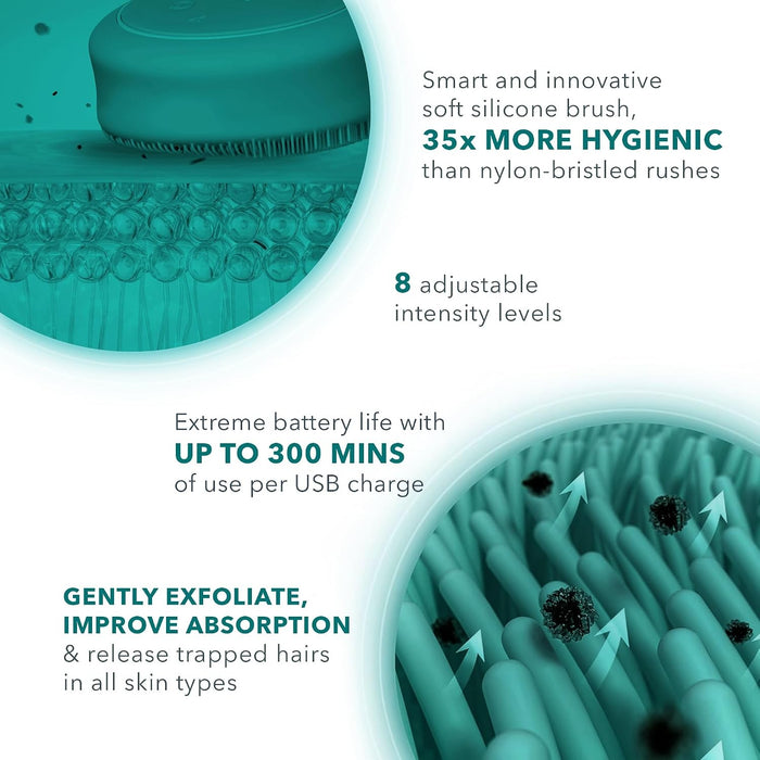 LUNA 4 body Massaging Body Brush, Evergreen