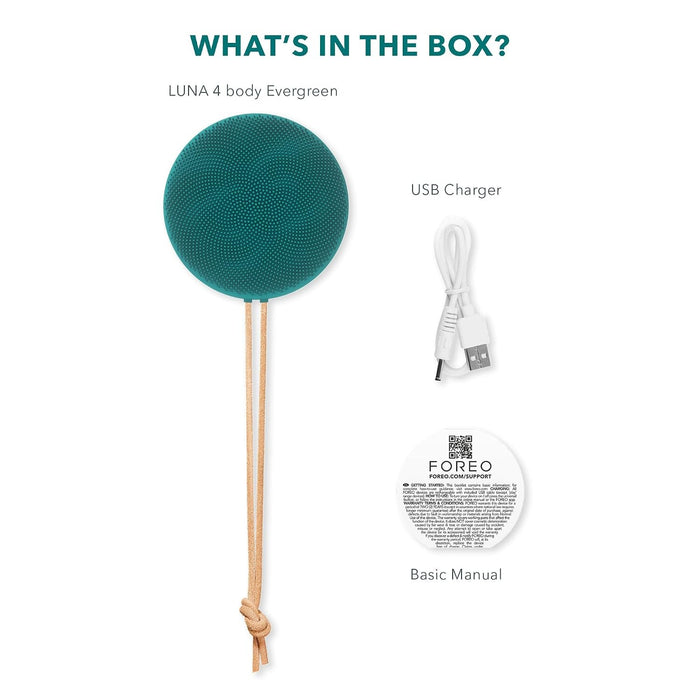 LUNA 4 body Massaging Body Brush, Evergreen