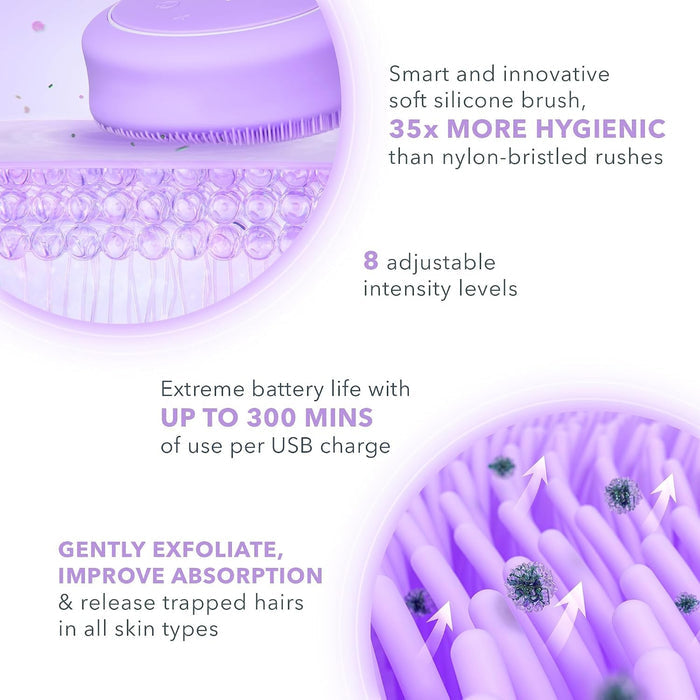 LUNA 4 body Massaging Body Brush, Lavender