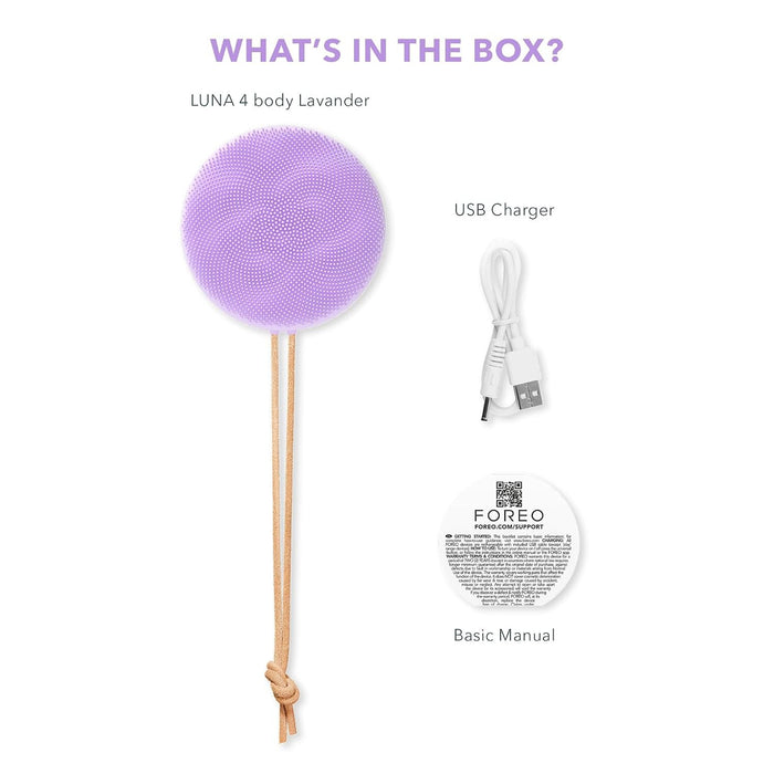 LUNA 4 body Massaging Body Brush, Lavender