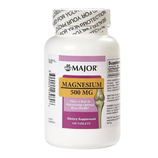 Major Magnesium Oxide Mineral Supplement, 500 mg - 00904423960 - LL Medico