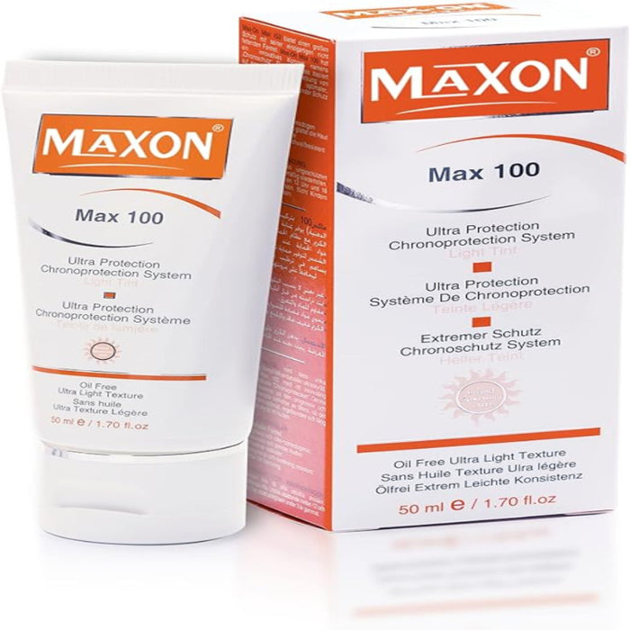 Maxon Max 100 Ultra Protection Tinted Sunscreen Cream 50ml (1+1 Offer), Sunscreen