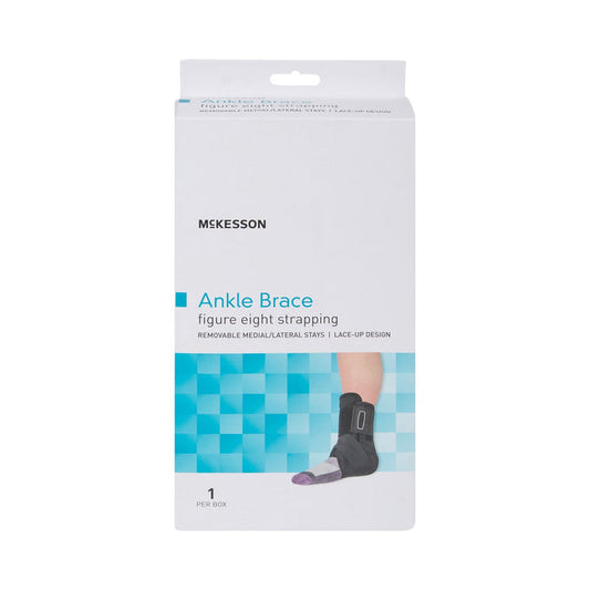 McKesson Ankle Brace Figure-8 Strap Lace-Up Design Hook and Loop Closure - 155-81-97042-Single - LL Medico