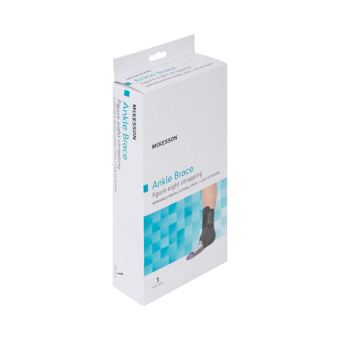 McKesson Ankle Brace Figure-8 Strap Lace-Up Design Hook and Loop Closure - 155-81-97042-Single - LL Medico