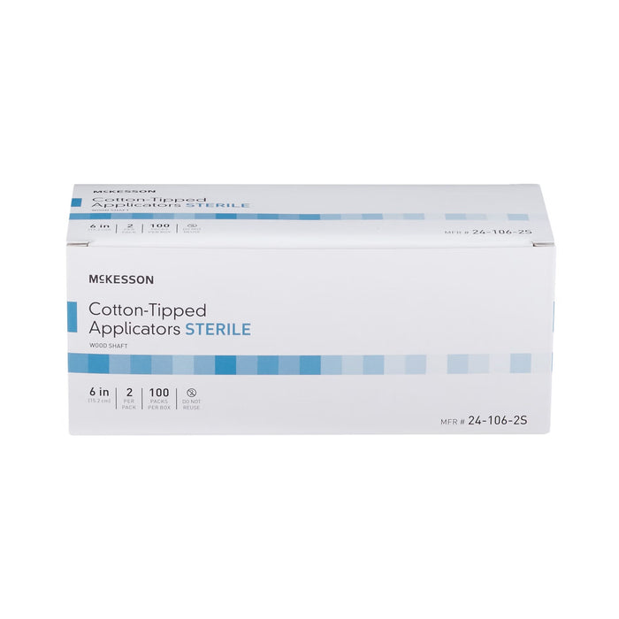 McKesson Cotton Tip Wood Shaft Swabsticks, 6-Inch Length