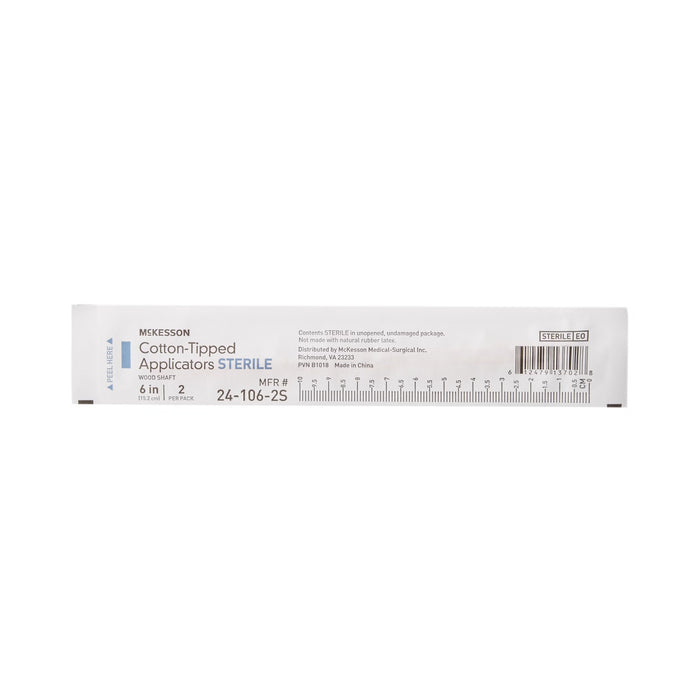 McKesson Cotton Tip Wood Shaft Swabsticks, 6-Inch Length