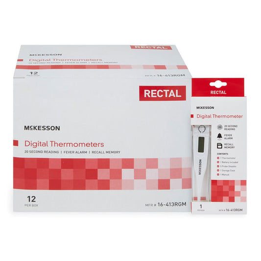 McKesson Digital Stick Thermometer, Rectal - 16-413RGM-Single - LL Medico