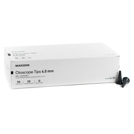 McKesson Disposable Ear Speculum Tip, Adult, 4 mm, Gray - 16-157-Box - LL Medico