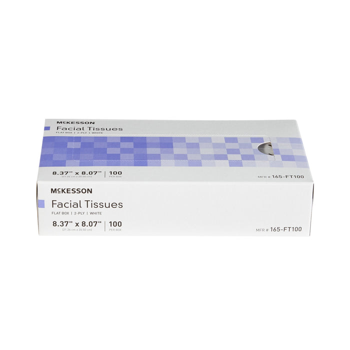 McKesson Facial Tissues, White, 8.37 x 8.07 Inch - 165-FT100-Box - LL Medico