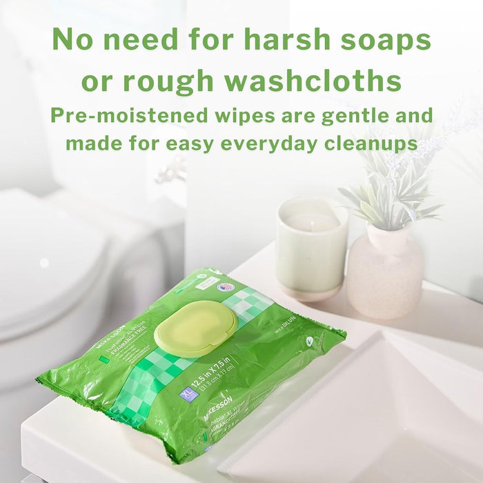 McKesson Flushable XL Wipes, Fresh Scent, 12.5" x 7.5"