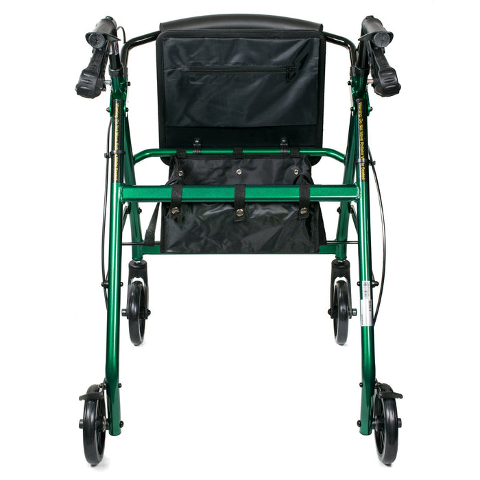 McKesson Lightweight 4 Wheel Rollator Walker, Green - 146-R726GR - LL Medico