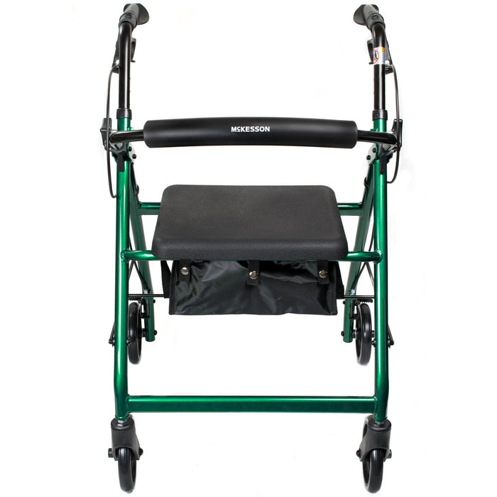 McKesson Lightweight 4 Wheel Rollator Walker, Green - 146-R726GR - LL Medico
