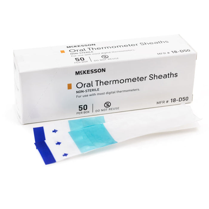McKesson Oral Thermometer Probe Cover, 50 Count - 18-D50-Box - LL Medico