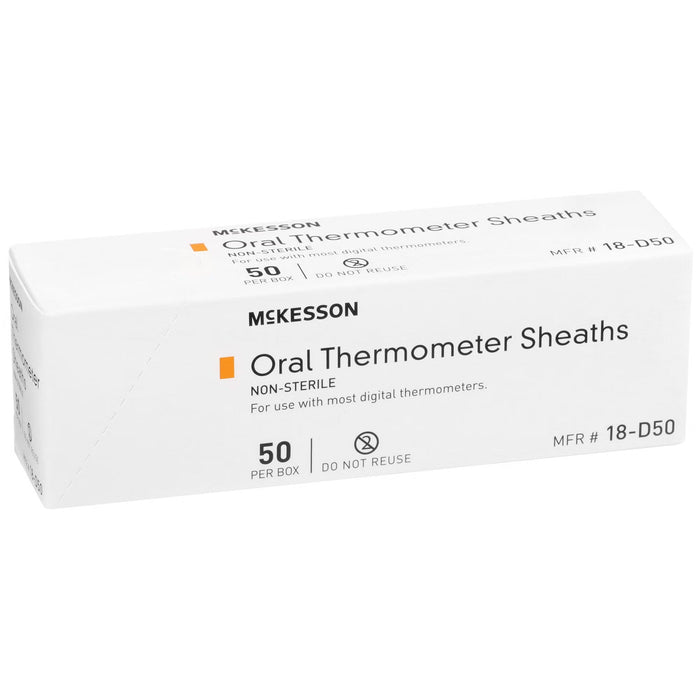 McKesson Oral Thermometer Probe Cover, 50 Count - 18-D50-Box - LL Medico
