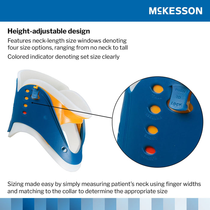 McKesson Rigid Cervical Collar One-Piece Trachea Opening, One Size Fits Most - 16-980010-Bag - LL Medico