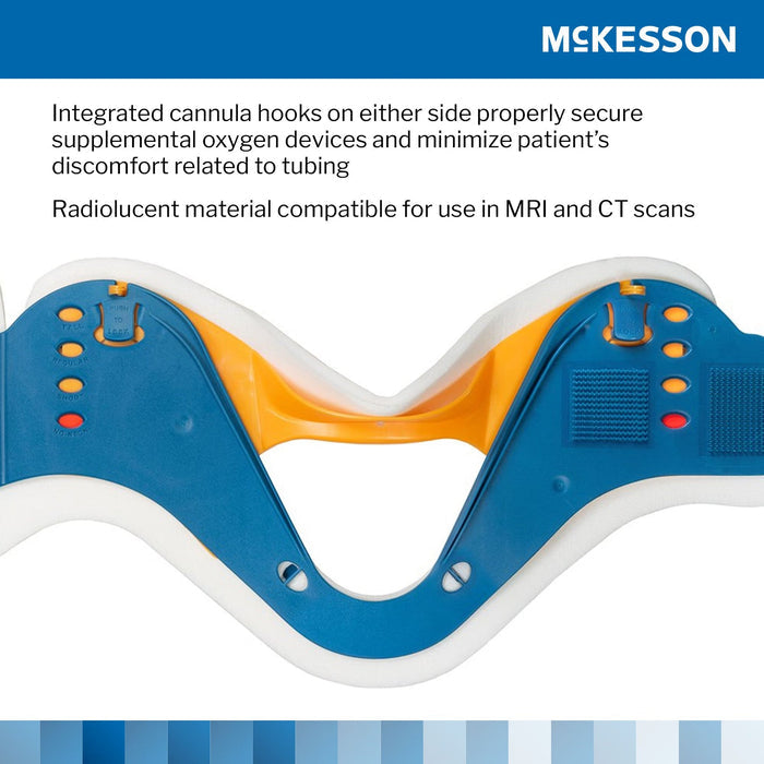 McKesson Rigid Cervical Collar One-Piece Trachea Opening, One Size Fits Most - 16-980010-Bag - LL Medico
