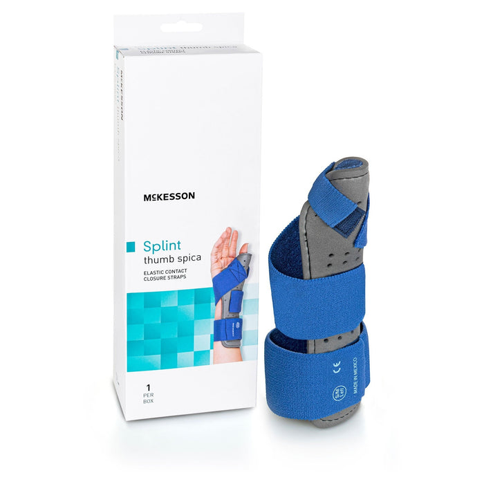 McKesson Thumb Spica Splint, Blue/Gray - 155-79-87114-Single - LL Medico