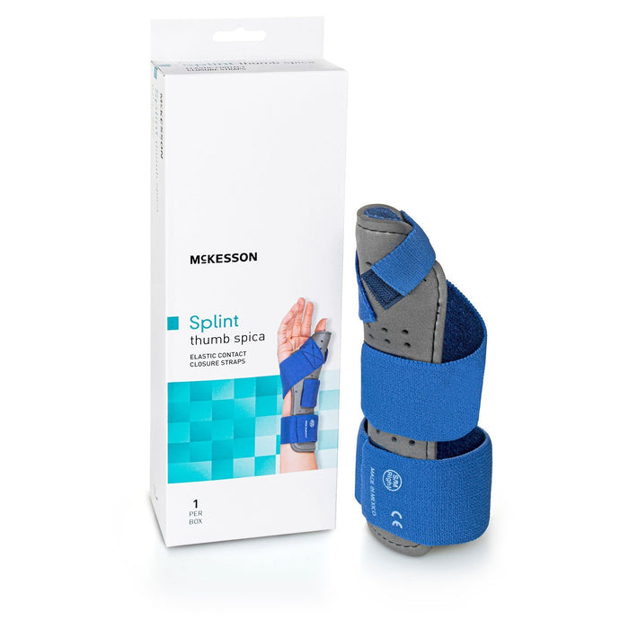 McKesson Thumb Spica Splint, Blue/Gray - 155-79-87113-Single - LL Medico