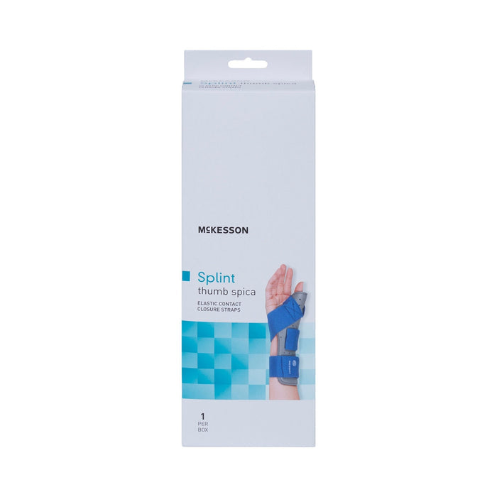 McKesson Thumb Spica Splint, Blue/Gray - 155-79-87113-Single - LL Medico